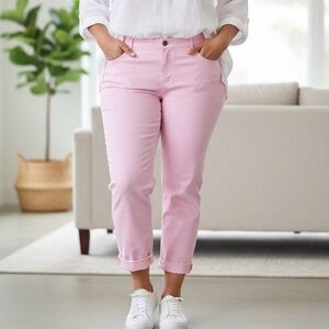 NEW Talbots Light Pink Ankle  Jeans Stretch Denim Sz 26W